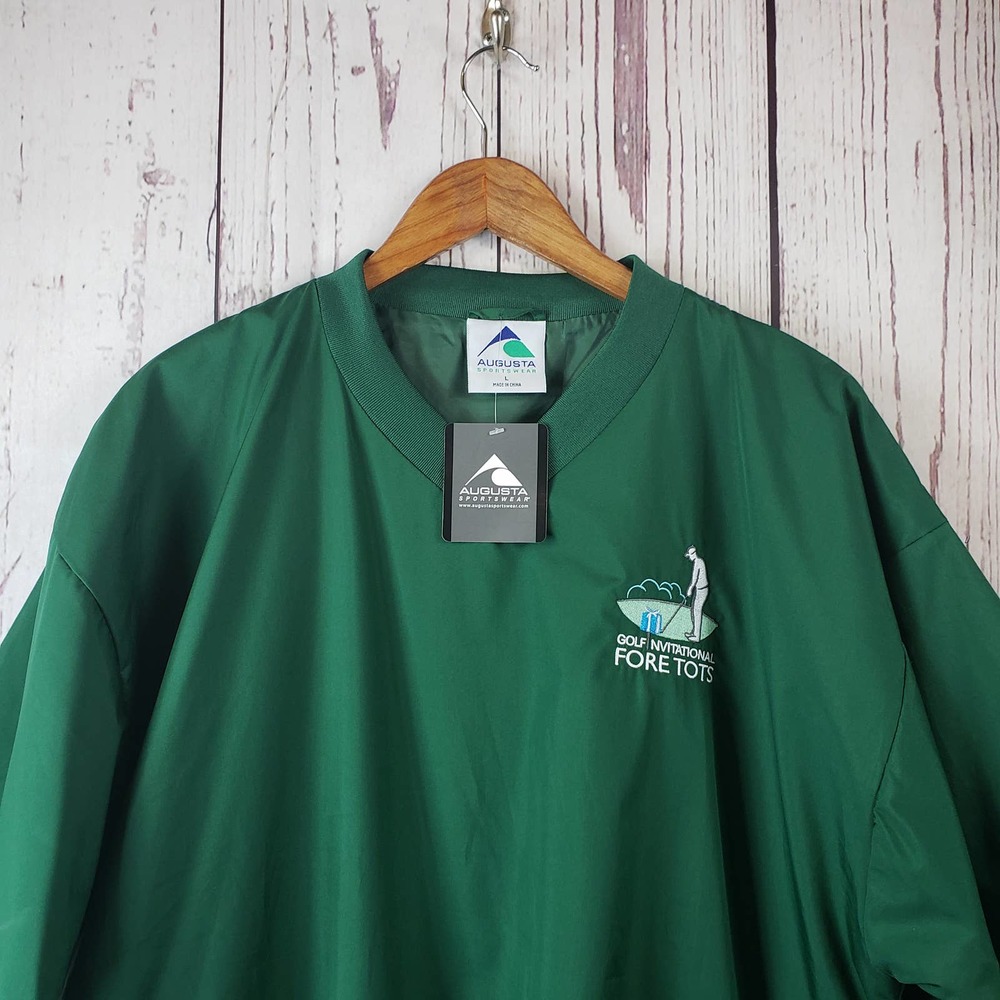 Augusta Sportswear Pullover Shirt Mens Size L Golf Invitational Fore Tots Green
